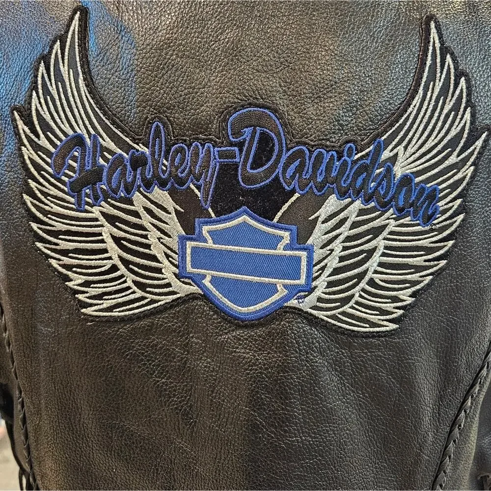 Tennessee Leather Motorcycle Leather Gear Vest With Braided Trim Snap Closure 2X